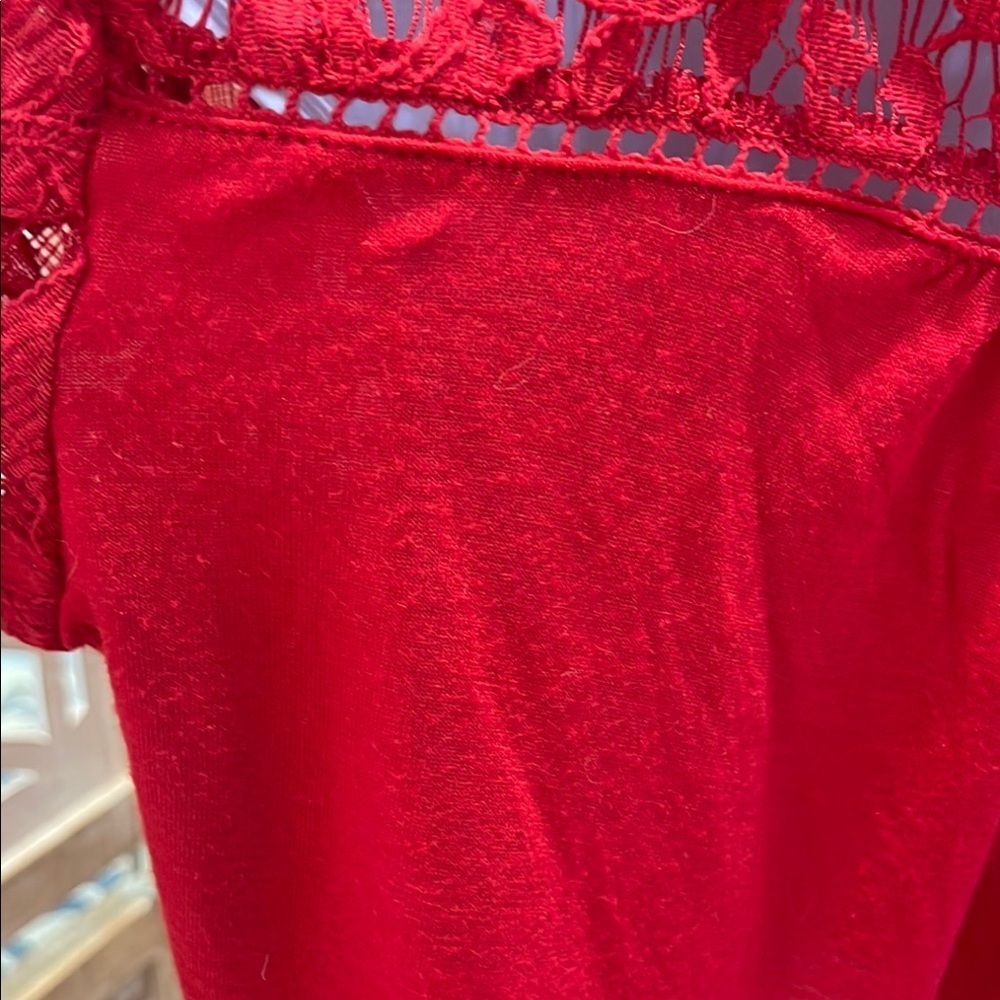 Lucky Brand Lace Mix 3/4 Length Sleeve size XS Top - Picture 14 of 16